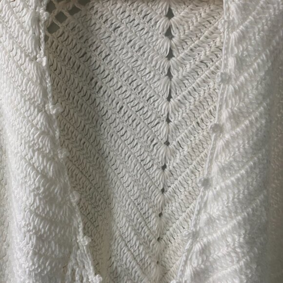 Handmade Boho Crochet Shawl Wrap Cardigan Wrap - Picture 5 of 7
